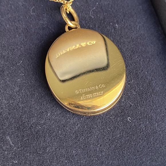 Tiffany Gold Oval Locket Necklace - Picture 2 of 9